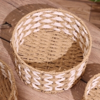 Набор плетёных корзин, 3 шт, 23х19х15 см Набор плетёных корзин, 3 шт, 23х19х15 см