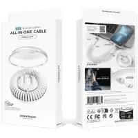 Кабель Vonmahlen Allroundo Eco для быстрой зарядки, белый