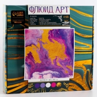 Набор для творчества. Флюид арт. Рисование акрилом на холсте с поталью &laquo;Розовое настроение&raquo;