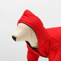 Комбинезон зимний для животных, M (ДС 24-26, ОГ 34-36 см, ОШ 28 см), красный