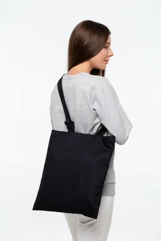 Сумка для покупок с регулируемыми ручками Leta, черная Сумка для покупок с регулируемыми ручками Leta, черная