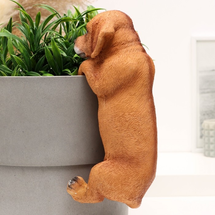 Декор на кашпо "Щеночек" 12х10х25см