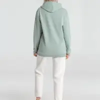 Толстовка с капюшоном унисекс Hoodie, серо-зеленая, размер S