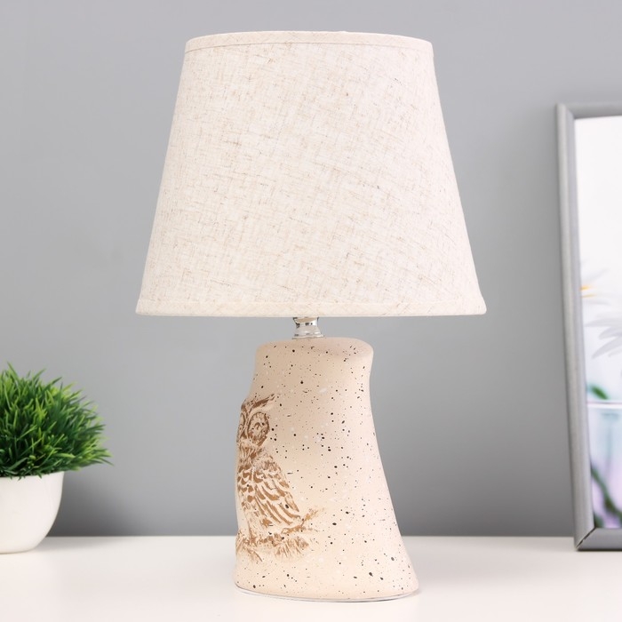 Настольная лампа Настольная лампа"Сова" Е14 40Вт бежевый 20х20х32см