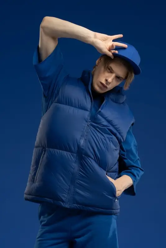 Жилет двусторонний V2, синий, размер XS/S