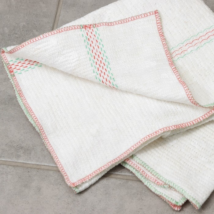 Тряпка для мытья пола Доляна, с отверстием для швабры, вискоза-ХПП, с оверлоком, 50&times;80 см, плотность 220 г/м, цвет белый