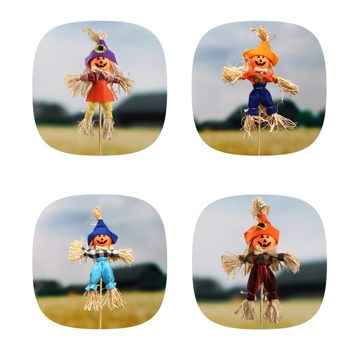 Огородное пугало &laquo;Тыква&raquo;, h = 50 см, МИКС, Greengo