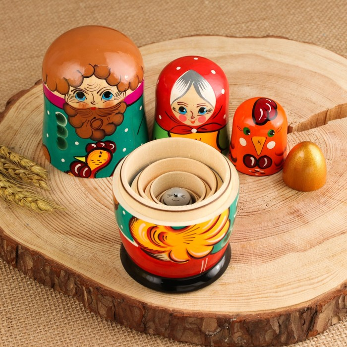Матрёшка &laquo;Курочка Ряба&raquo;, сюжетная, 5 кукольная, 13,5 - 15 см., микс