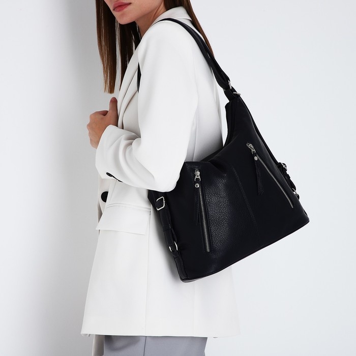 Сумка-мешок на молнии, цвет синий Сумка-мешок на молнии, цвет синий