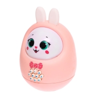 Музыкальная неваляшка &laquo;Милый зайчик&raquo;, звук, свет, цвет розовый