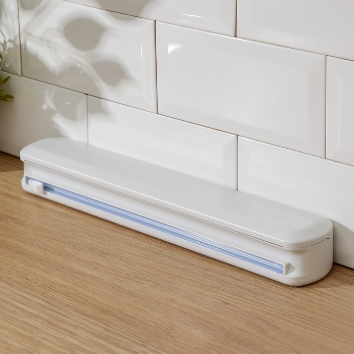 Диспенсер для пищевой плёнки Доляна, 37,3&times; 6,5&times;5,3 см, цвет белый