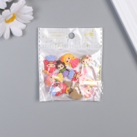 Декор для творчества пластик "Малышки в платьицах" набор 10 шт МИКС 2,1х1,4 см