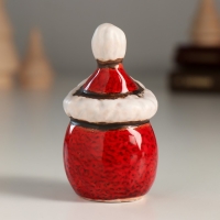 Сувенир керамика "Дед Мороз в красной шапке" 3,8х4,6х7 см
