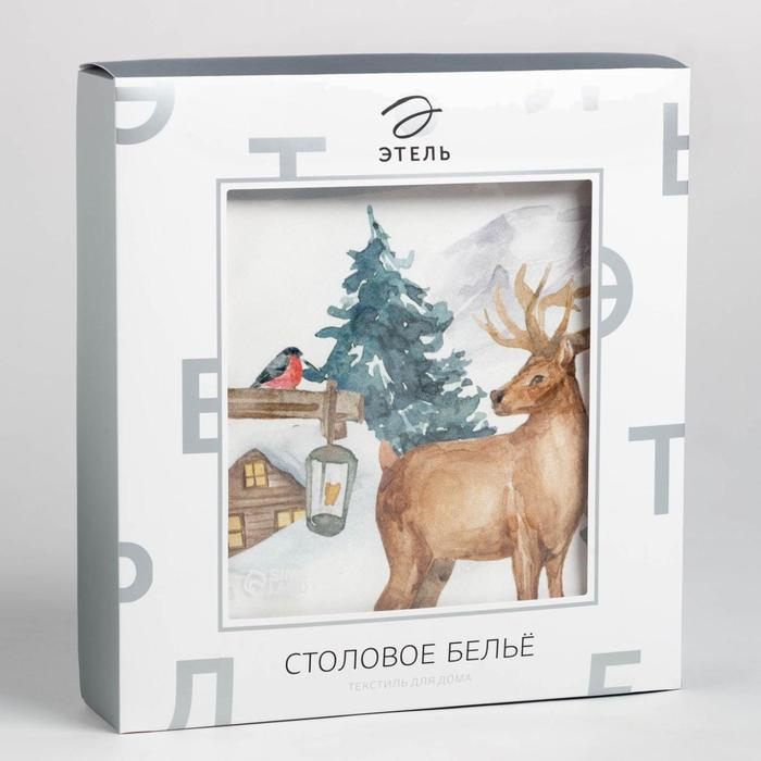 Скатерть Этель "Forest animals" d=150см +/-3см с ГМВО, 100%хл, саржа 190 гр/м2