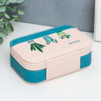 Шкатулка кожзам для украшений "Растения в горшочках" сине-розовая 5х15х10 см Шкатулка кожзам для украшений "Растения в горшочках" сине-розовая 5х15х10 см