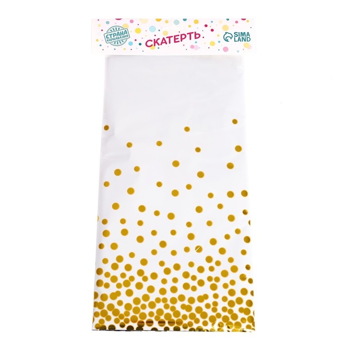 Скатерть &laquo;Конфетти&raquo; 137 &times; 183 см, цвет белый