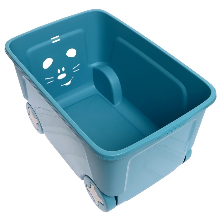 Детский ящик для игрушек COOL, на колёсах, 50 литров, цвет синий колокольчик Детский ящик для игрушек COOL, на колёсах, 50 литров, цвет синий колокольчик
