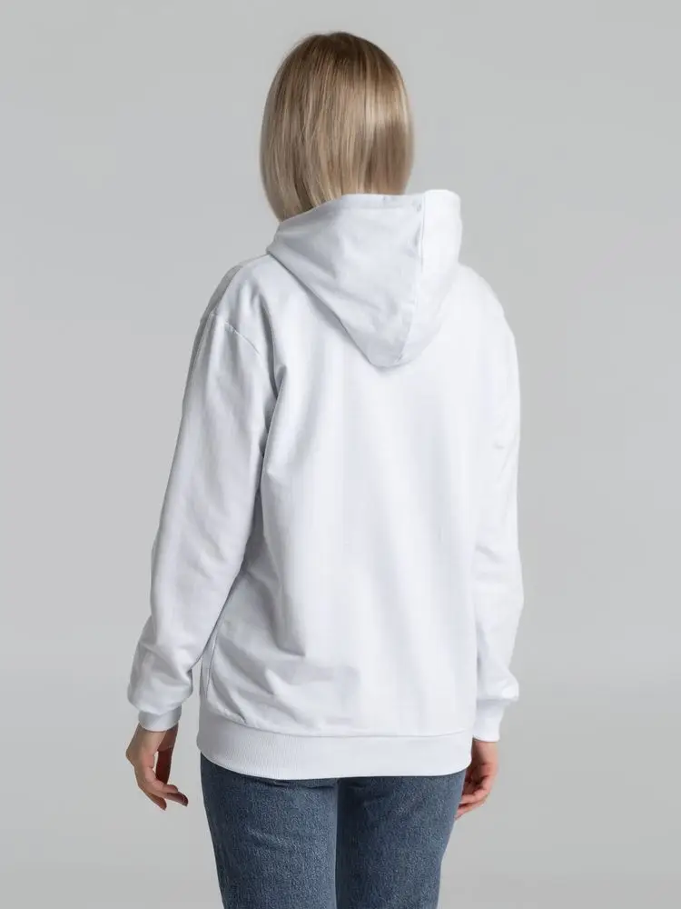Толстовка на молнии с капюшоном Unit Siverga белая, размер 3XL