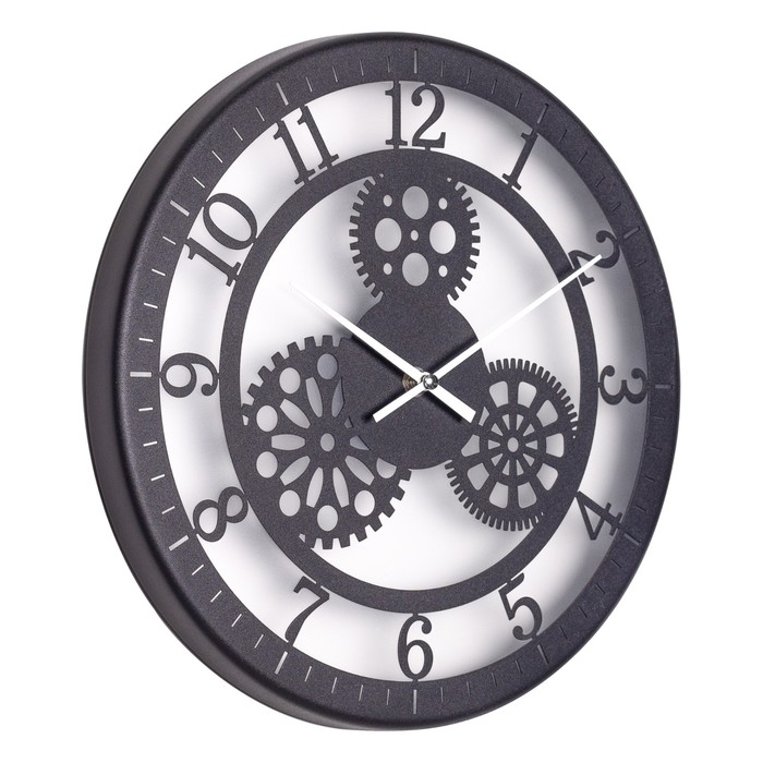 Часы настенные, интерьерные Часы настенные, интерьерные "Скелетон", бесшумные, d-32 см