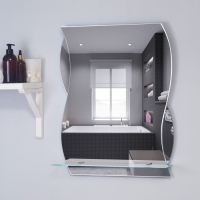 Зеркало &laquo;Элегия&raquo;, настенное, с полочкой, 51&times;63 см