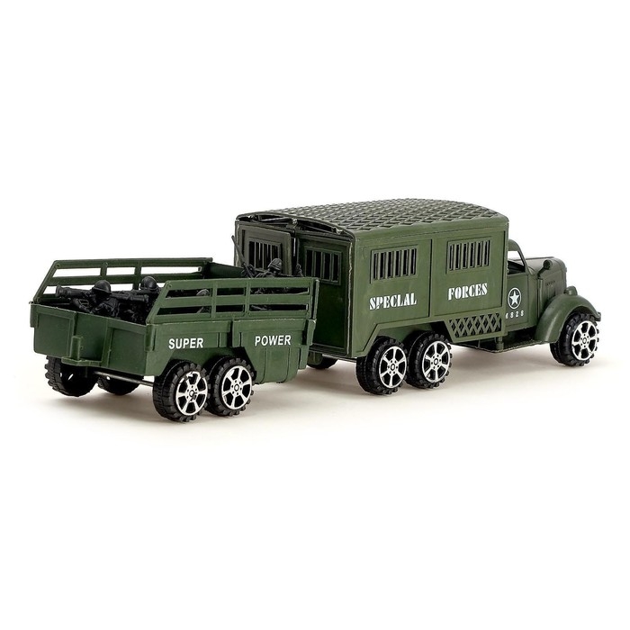 Машина инерционная «Армия», с прицепом, МИКС Машина инерционная «Армия», с прицепом, МИКС