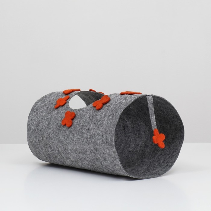 Туннель для кошек с игрушкой, 45 х 25 см из войлока Туннель для кошек с игрушкой, 45 х 25 см из войлока