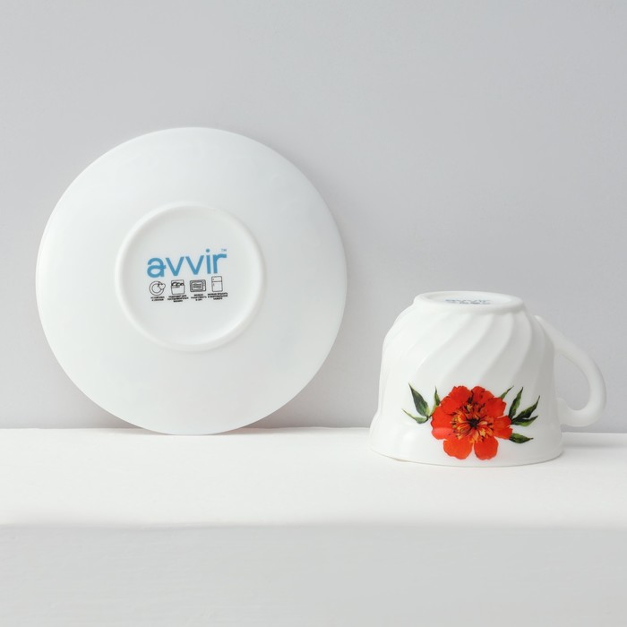 Сервиз столовый &laquo;Бархатная роза&raquo;, 37 предметов, стеклокерамика