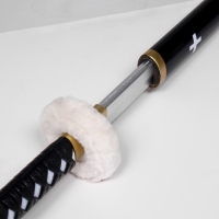 Сувенирное оружие "Катана Ло" 102 см, черная с белыми крестами, пенополистирол