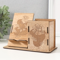 Органайзер настольный "Цветок" 18х12,5х9 см (набор 9 деталей)