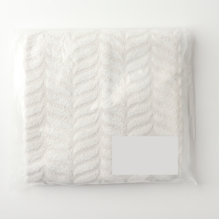 Полотенце махровое Этель "Узор", цв. молочный, 50х90 см, 83% хл, 17% лён, 500 г/м2