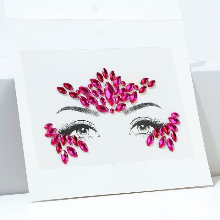 Стразы для лица &laquo;Розовые мечты&raquo;, цвет розовый, BEAUTY FOX