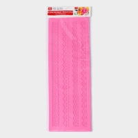 Силиконовый коврик для айсинга Доляна &laquo;Узкие полосы&raquo;, 39&times;12 см, цвет розовый