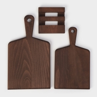 Набор разделочных досок на подставке Wild Kitchen, 34.5×19×2 см и 28.5×16 см, бук темный Набор разделочных досок на подставке Wild Kitchen, 34.5×19×2 см и 28.5×16 см, бук темный