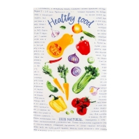 Набор кухонных полотенец Доляна Love vegan, 35х60см-4шт, 100% хлопок