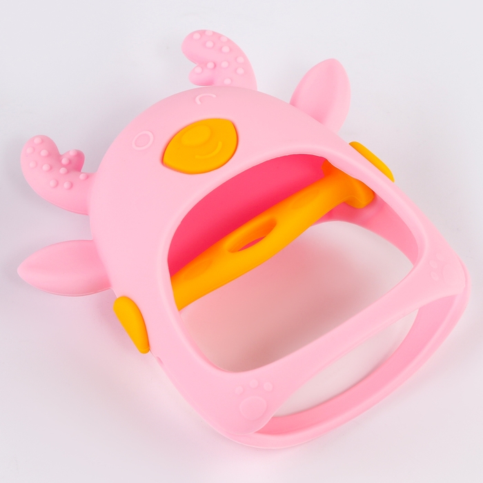 Прорезыватель для зубов «Оленёнок», силиконовый, цвет розовый Прорезыватель для зубов «Оленёнок», силиконовый, цвет розовый