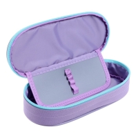 Пенал-футляр 85 х 210 х 50 мм с откидной планкой, мягкий, текстильный, Calligrata ПМК 24-42, мятный/светло-сиреневый Пенал-футляр 85 х 210 х 50 мм с откидной планкой, мягкий, текстильный, Calligrata ПМК 24-42, мятный/светло-сиреневый