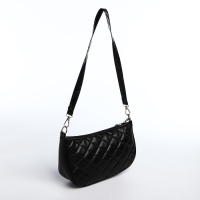 Сумка багет на молнии, цвет чёрный