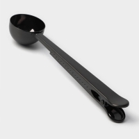 Ложка для кофе Доляна &laquo;Aroma&raquo;, 15 мл, с зажимом, цвет чёрный