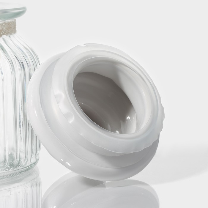 Банка стеклянная для хранения сыпучих продуктов Доляна &laquo;Варенье&raquo;, 600 мл, 11&times;15,5 см, с керамической крышкой