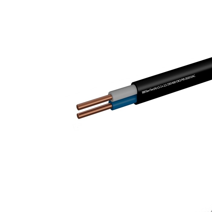 Кабель "Мастер Тока" ВВГбм-Пнг(A)-LS, сечение 2х2.5 мм2, 50 м, черный