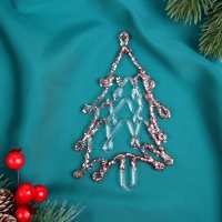 Украшение ёлочное "Ёлочка сияние блеск" 14х8 см, прозрачно-розовый Украшение ёлочное "Ёлочка сияние блеск" 14х8 см, прозрачно-розовый