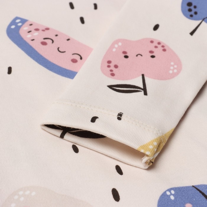 Боди детское, цвет кремовый/фрукты, рост 80 см