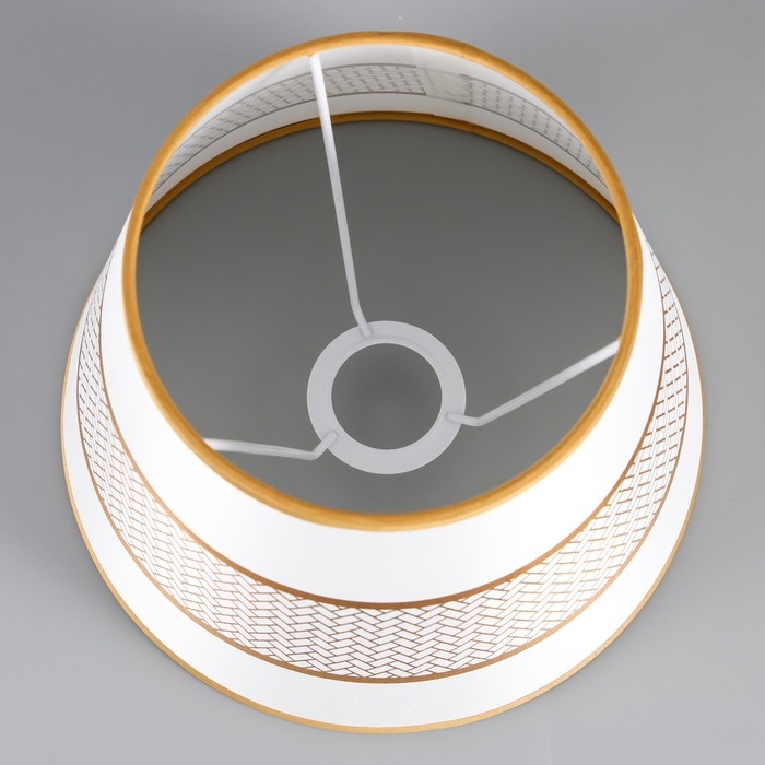 Абажур E27 бело-золотой 25х25х19 см Абажур E27 бело-золотой 25х25х19 см