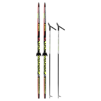 Комплект лыжный: пластиковые лыжи 190 см с насечкой, стеклопластиковые палки 150 см, крепления NN75 мм, цвета МИКС Комплект лыжный: пластиковые лыжи 190 см с насечкой, стеклопластиковые палки 150 см, крепления NN75 мм, цвета МИКС
