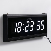 Часы электронные настенные "Соломон", 48 x 19 x 3 см, цифры белые 7.5 х 4 см Часы электронные настенные "Соломон", 48 x 19 x 3 см, цифры белые 7.5 х 4 см