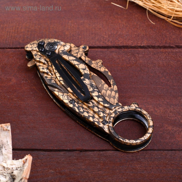 Нож-керамбит Нож-керамбит "Ящерицы", лезвие 6 см, с фиксатором