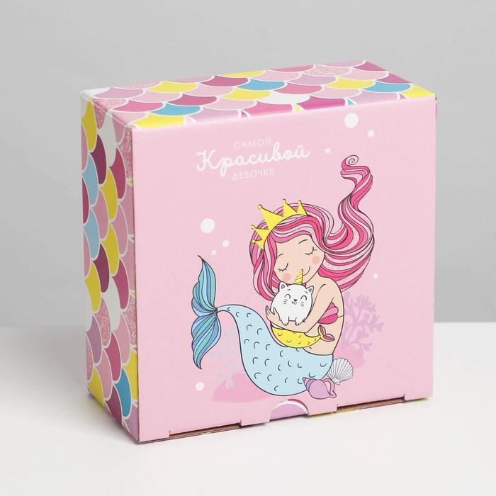 Коробка‒пенал, упаковка подарочная, &laquo;Beautiful&raquo;, 15 х 15 х 7 см