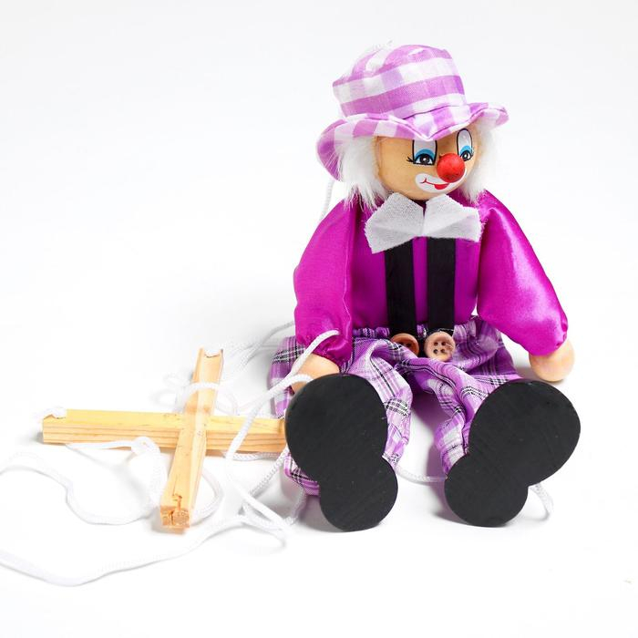 Дергунчик-марионетка на ниточках «Клоун в шляпе», цвета МИКС Дергунчик-марионетка на ниточках «Клоун в шляпе», цвета МИКС