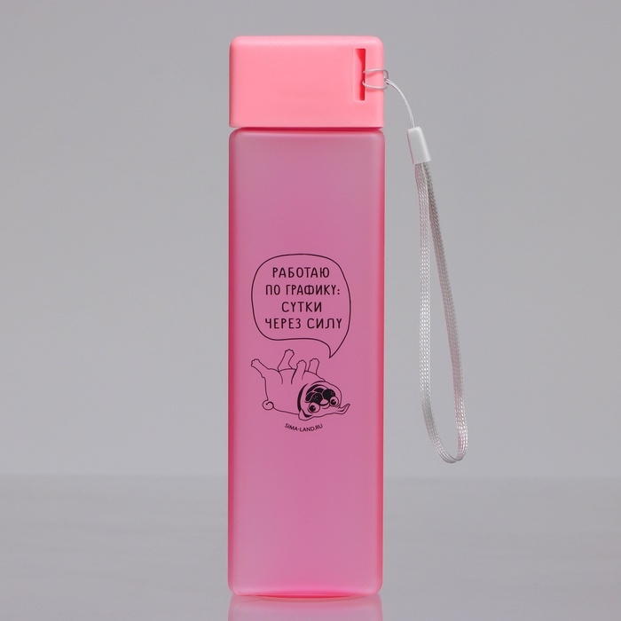 Бутылка для воды &laquo;Работаю по графику&raquo;, 450 мл