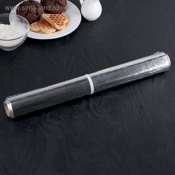 Фольга алюминиевая &laquo;Универсальная&raquo;, 44 см х 100 м, 11 мкм